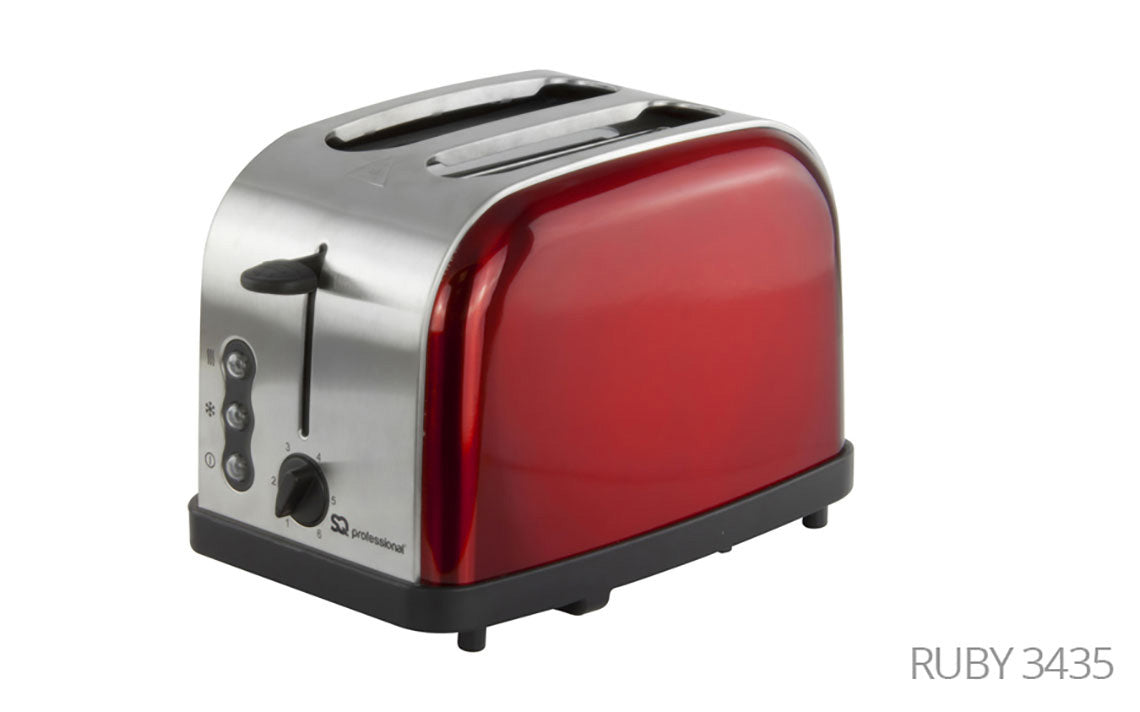 Sq Professional Gems Legacy 2 Slice Toaster 900W Ruby