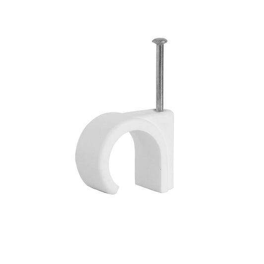 Value Pack Cable Clips Round White