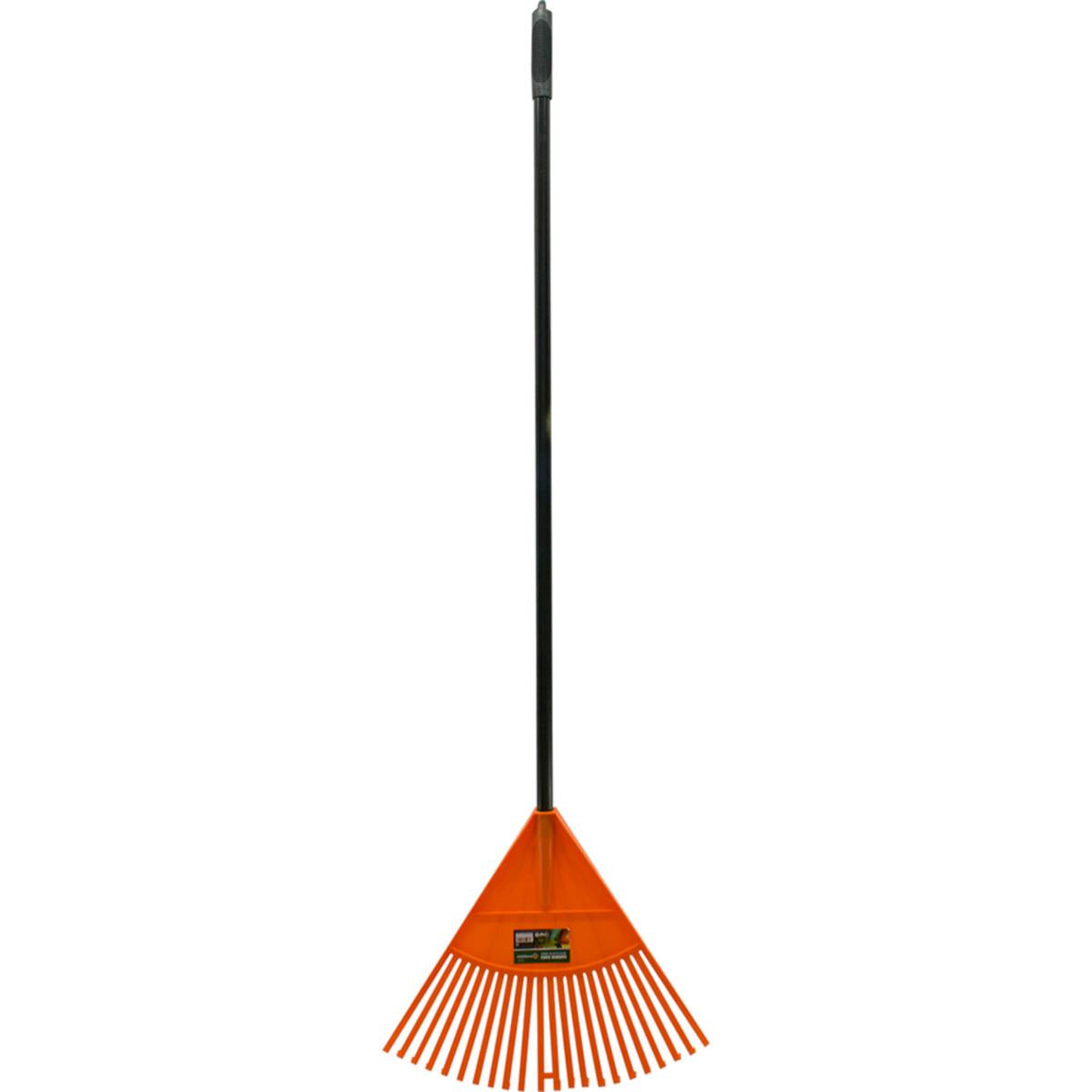 22 Tooth Rake With Handle Orange Plastic Head 70010C