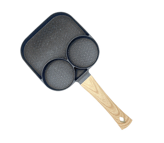 Metal Round Egg and Bacon Frying Pan Square 2 Eggs 7031 A