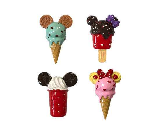 Fridge Magnet Ice Cream with Mouse Ears Design 7 cm Assorted Designs 7047
