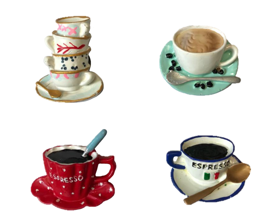 Fridge Magnet Coffee Espresso Cup Design 5 Cm Assorted Designs