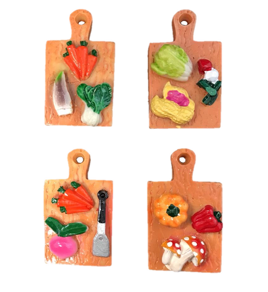 Fridge Magnet Vegetable Chopping Board Design 7 x 4 cm Assorted Designs 7049