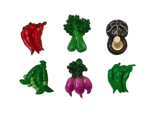 Fridge Magnet Vegetable Design 6 cm Assorted Designs 7050