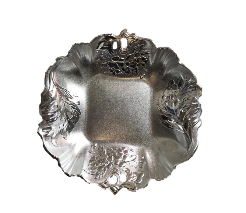 Plastic Fruit Bowl Tray Floral Design Assorted Colours 7052