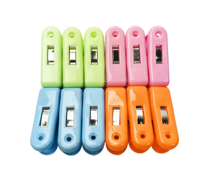 Plastic Clothes Laundry Pegs 6.5 x 2 cm Pack of 12 Assorted Colours 7065