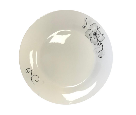 Dining Appetiser Plate White Floral Design 18 cm 7069