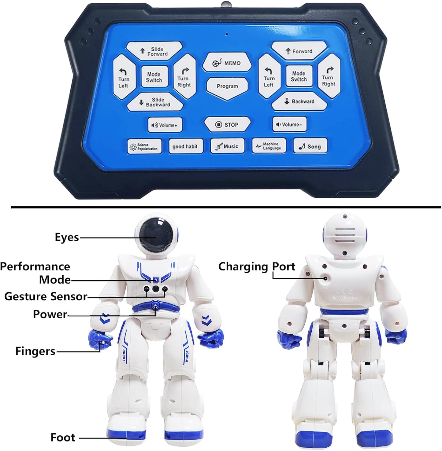 Remote Control Interactive President Robot With Infrared Controller Toys,Programmable,Singing, Moonwalking and LED Eyes