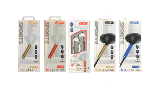 AINY Wired Earphones AN-2028 Assorted Colours 7104