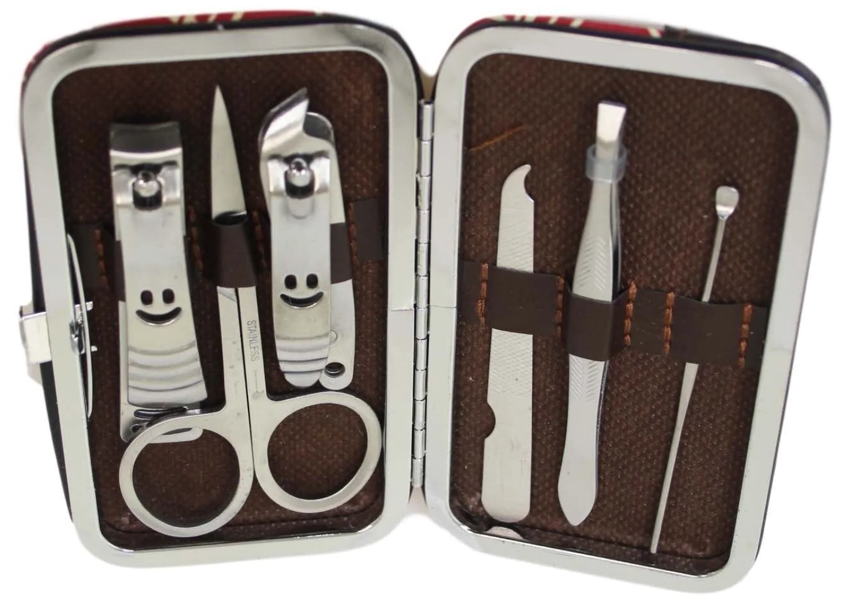 Foldable Nail Manicure Set of 7 Pieces 11 x 6 cm Assorted Designs 7137