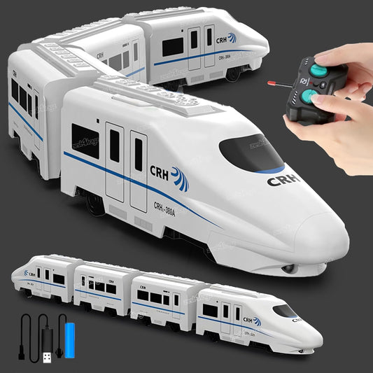 Remote Control High Speed Rail Bullet Train Rechargeable RC Toy