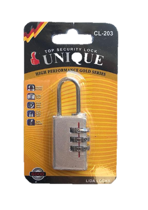 Metal Number Combination Padlock Assorted Colours 7160
