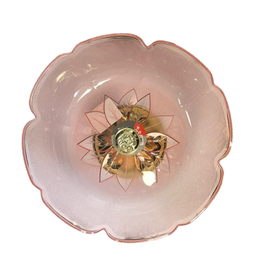Plastic Flower Fruit Serving Bowl 27 x 10 cm Assorted Colours 7171