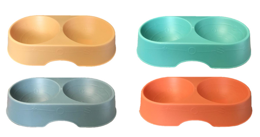 Plastic Pet Dog Feeding Bowl 25 x 13 x 5 cm  Assorted Colours 7173