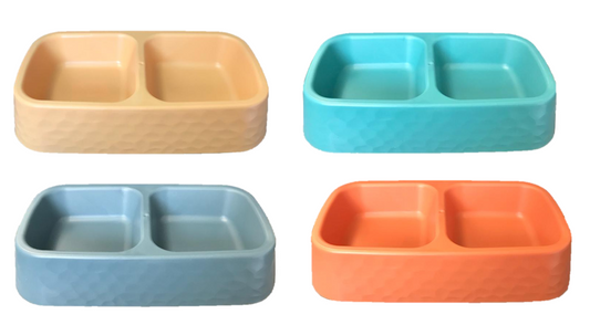 Plastic Pet Dog Feeding Bowl 24 x 13 x 5 cm  Assorted Colours 7174