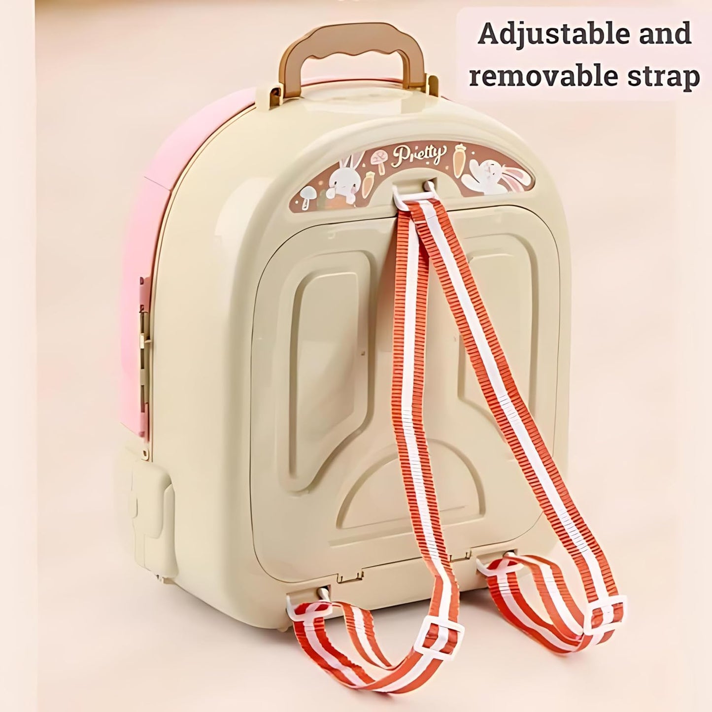 Cute Bunny Rabbit Pet Set Backpack & Toy Playset