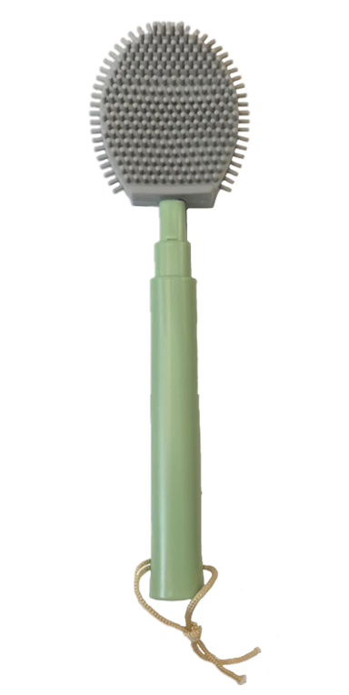 Bathroom Plastic Retractable Silicone Toilet Brush 47 cm Assorted Colours 7188