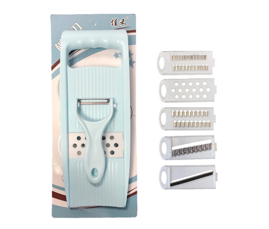 Plastic Vegetable Mandoline Grater Slicer Set with Peeler 32 x 10 cm Assorted Mandoline Planes 7199