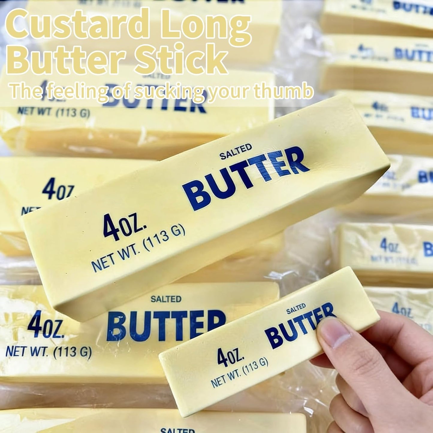 Butter Squishy Viral Soft Butter Squishys Stress Relief Block Squeeze Butter Stress Toy Portable Decompression Slow Rising Sensory Toy, Anxiety Relief Fidget Toy for All