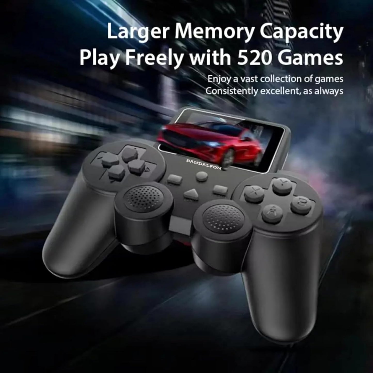 Handheld Game Console, with 520 Classic Games, Portable Retro Controller Gamepad Digital Game Player - S10 Model