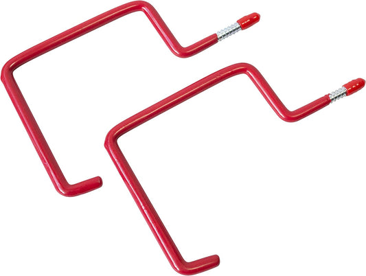 Red Utility Hooks Plastic Coated 18.5cm 2pc 3146