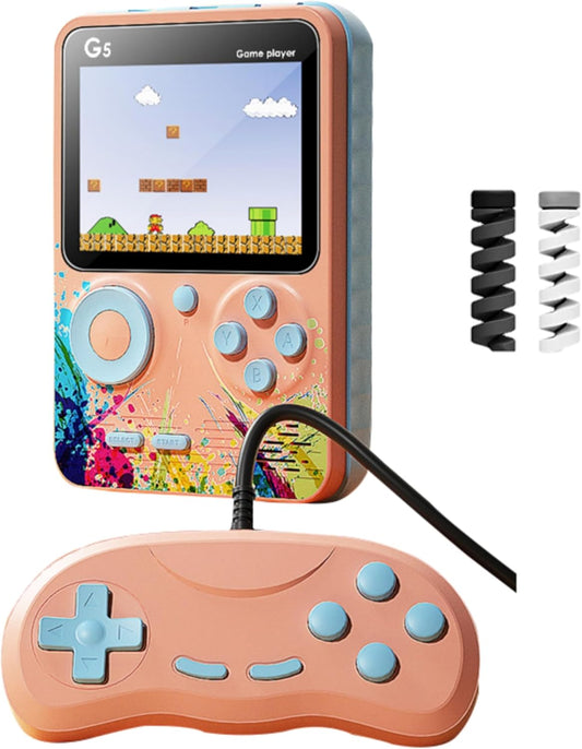 Handheld Classic Games Console 500 in 1 - Rechargeable Multicoloured + Controller