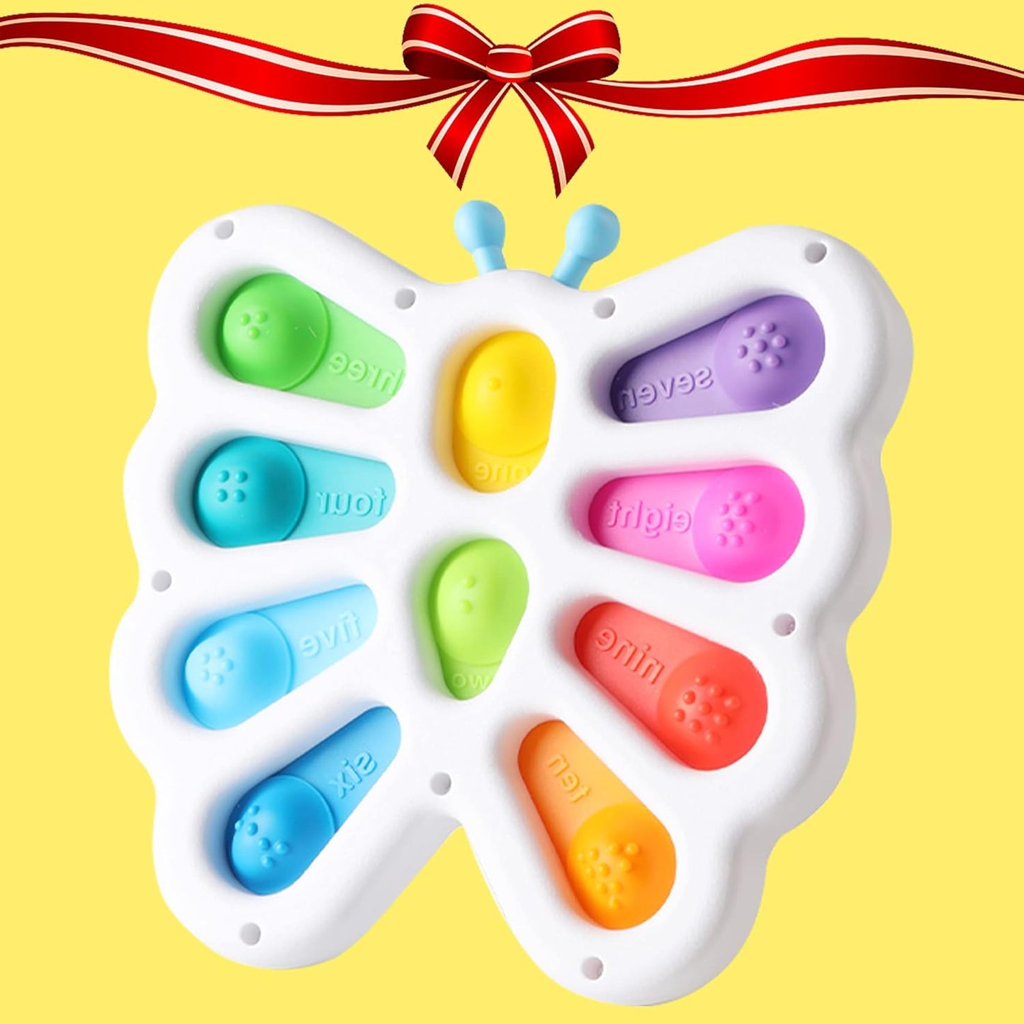 Butterfly Shape Plastic Poppit Pop Push Fidget Sensory Toy