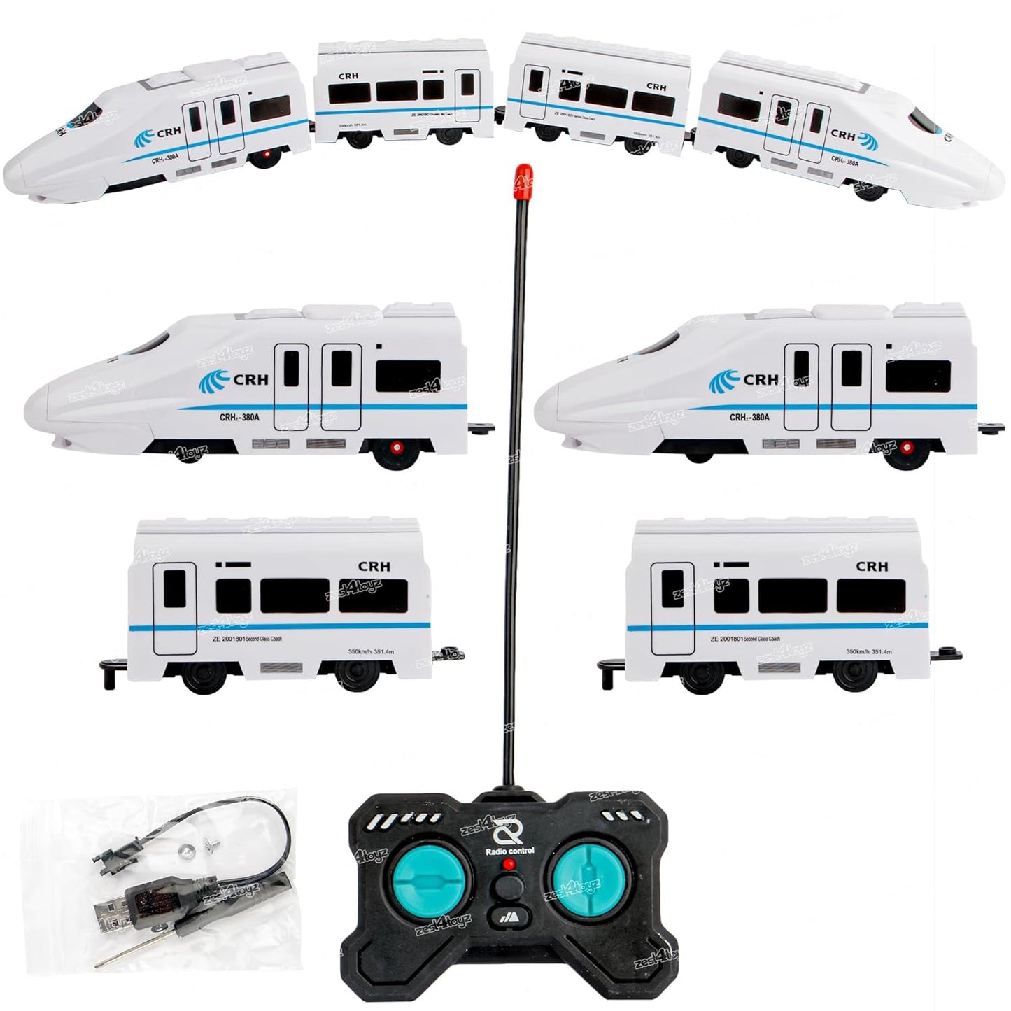 Remote Control High Speed Rail Bullet Train Rechargeable RC Toy