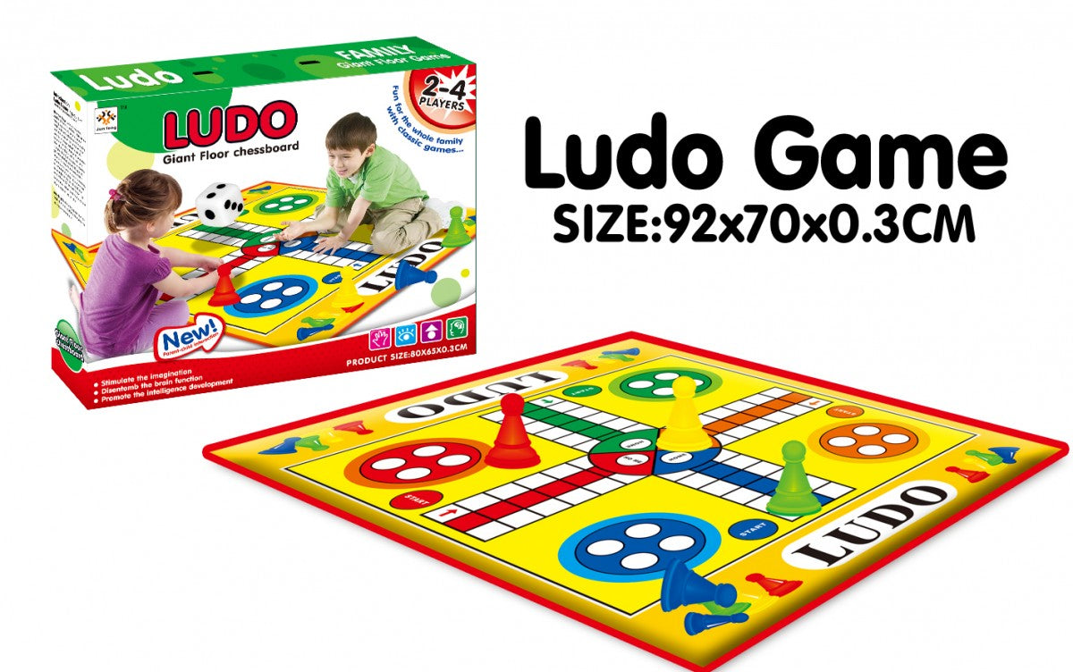 Ludo Giant Floor Chessboard Game 92X70X0.3Cm