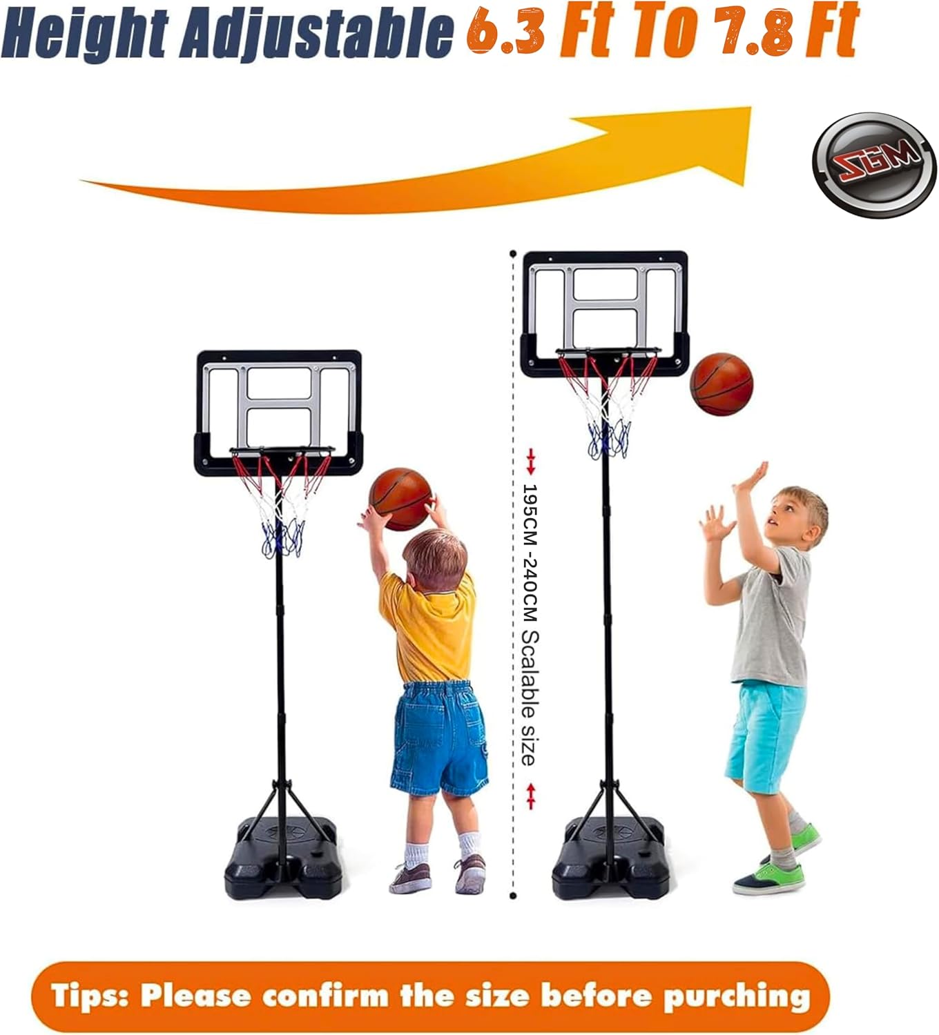 Basketball Hoop Stand - 240cm