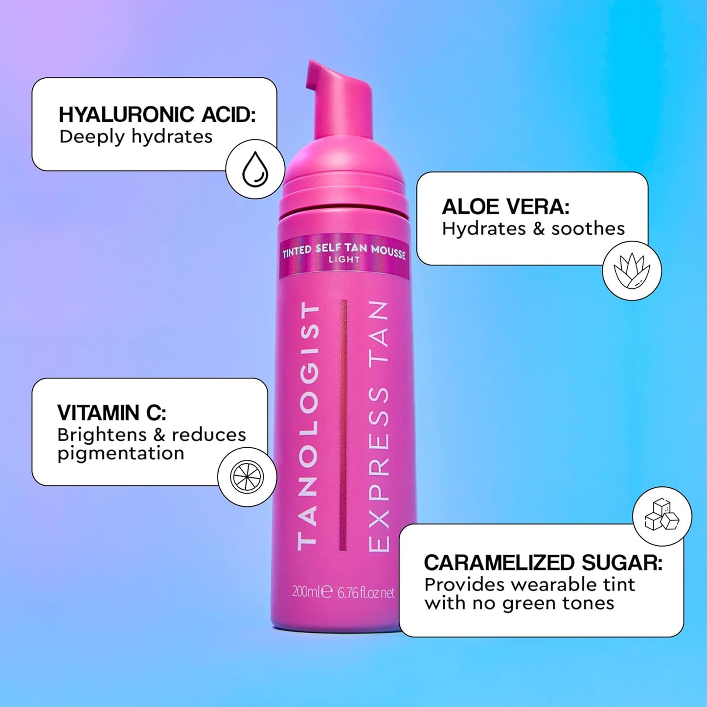 Tanologist Express Self Tan Tinted Mousse - Light (RRP £15.99)