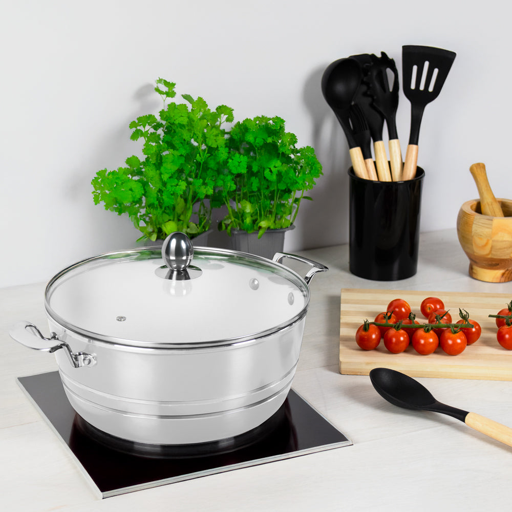Sq Professional Seramiq Mianra Diecast Stockpot Set Of 5 Quartz