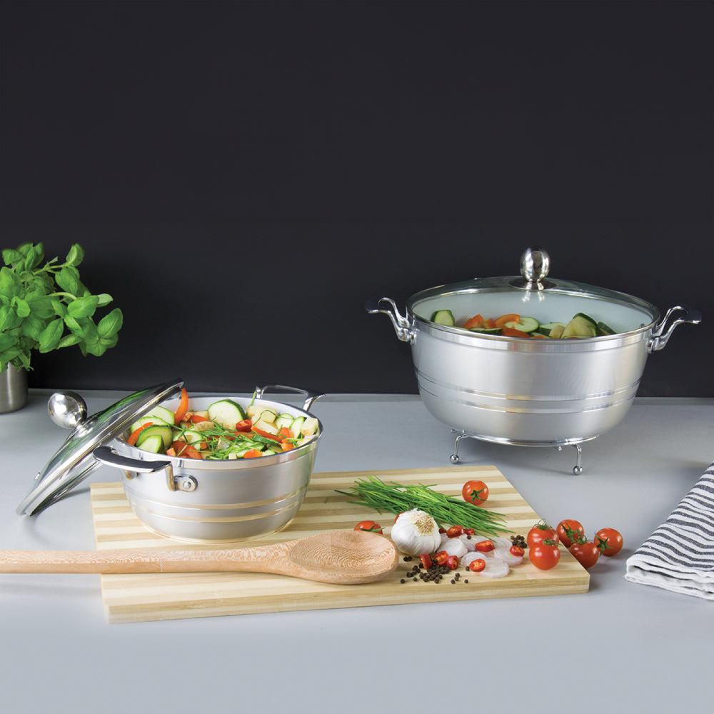 Sq Professional Seramiq Mianra Diecast Stockpot Set Of 5 Quartz
