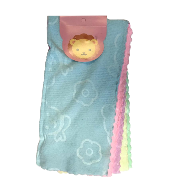 Microfibre Cleaning Cloth with Bear / Flower Design 29 x 28 cm Pack of 5 Assorted Colours 7208