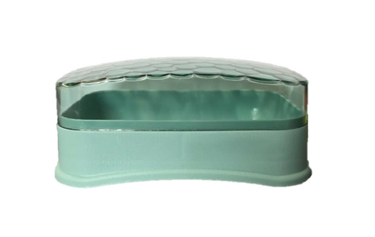 Plastic Bathroom Kitchen Soap Box Dish Holder 12 x 8 x 5 cm Assorted Colours 7226