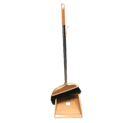Plastic Long Handle Dustpan and Brush Set 76 / 87 cm Assorted Colours 7237 A