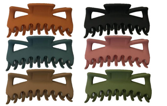 Plastic Hair Claw Clip 11 cm Assorted Designs 7252
