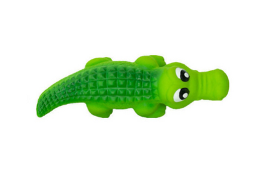 Pet Dog Toy Squeaky Crocodile Alligator 19 cm Assorted Colours 7254