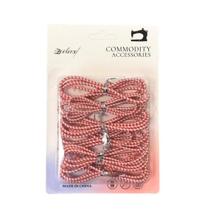 Striped Sewing Elastic Cord Pack Of 6