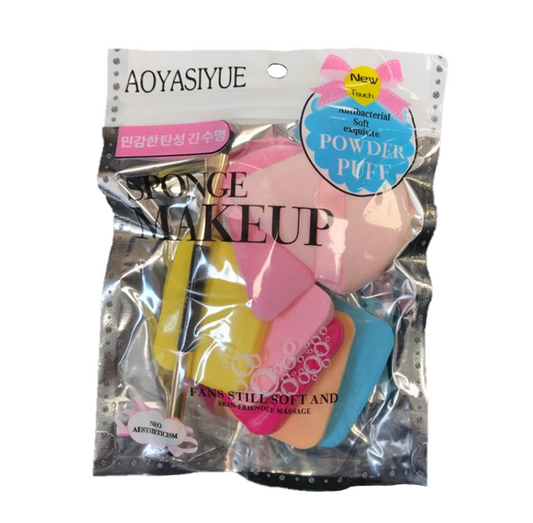 Assorted Make Up Beauty Sponges Puff and Brush Pack of 8 7316