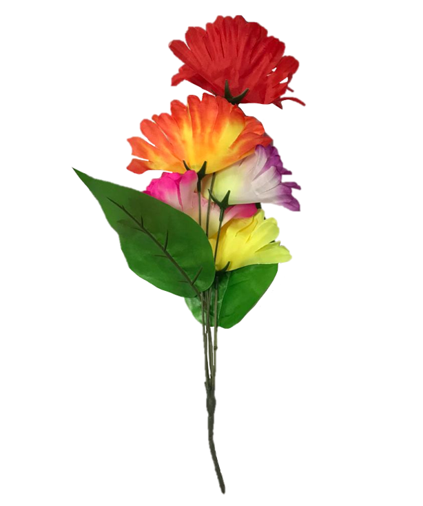 Plastic Artificial Flowers 38 cm Assorted Colours 7320