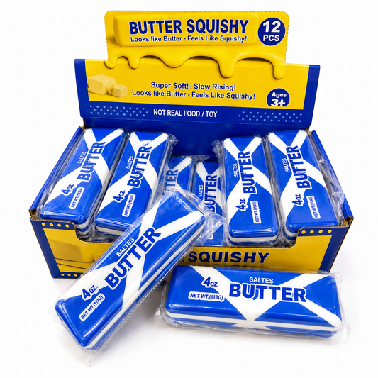 LIMITED EDITION SCOTLAND Scottish Squisy Butter 15cm Sensory Squish Toy