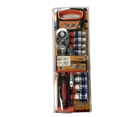 Metal Socket Wrench Set of 12 1/2 Sleeve 7366