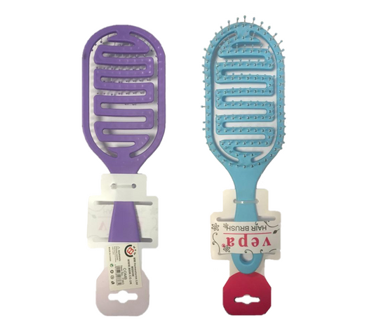 Plastic Hair Brush Comb 24 x 7.5 cm Assorted Colours 7383