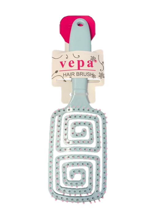Plastic Hair Brush Comb 23 x 8 cm Assorted Colours 7385