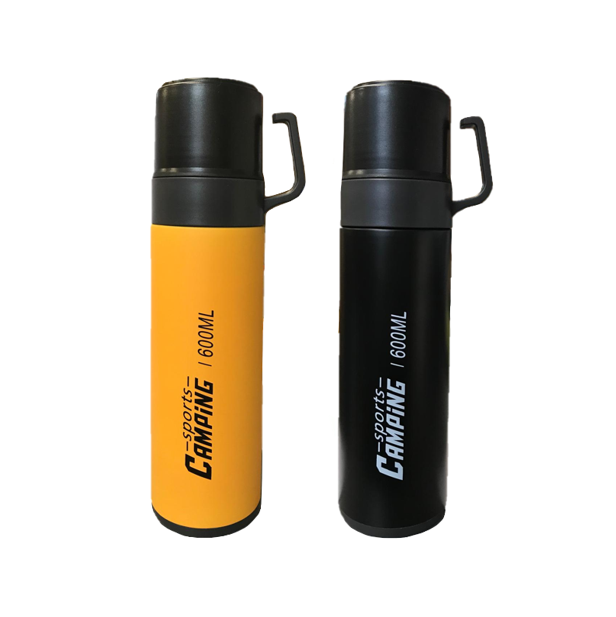 Stainless Steel Thermos Travel Flask Bottle 600ml Assorted Colours 7392