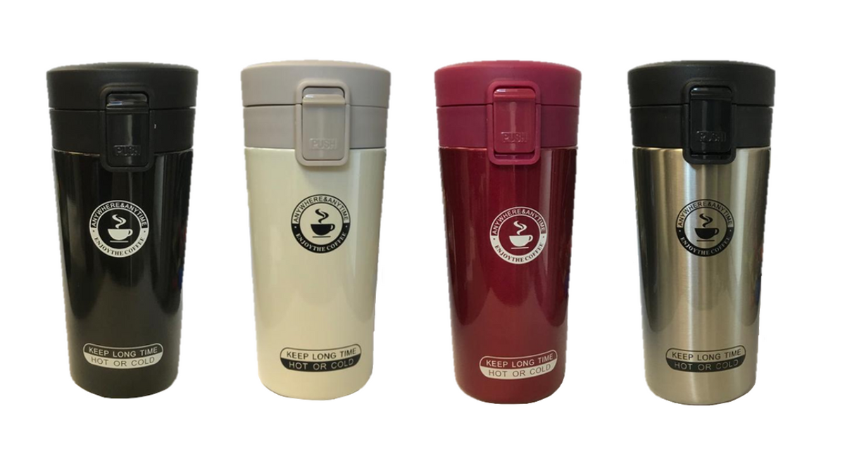 Stainless Steel Coffee Travel Cup Tumbler 380Ml Assorted Colours