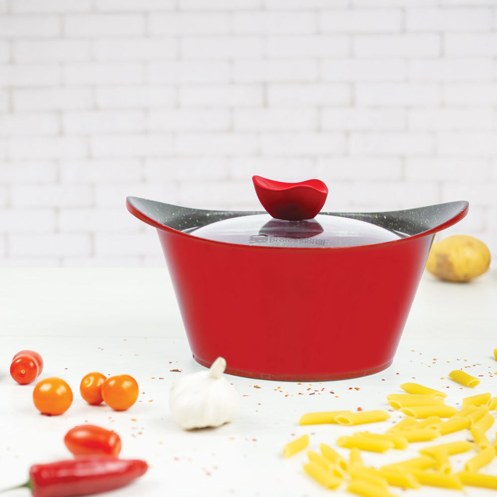 Sq Professional Caia Die Cast Stock Pot Set Of 3 Red