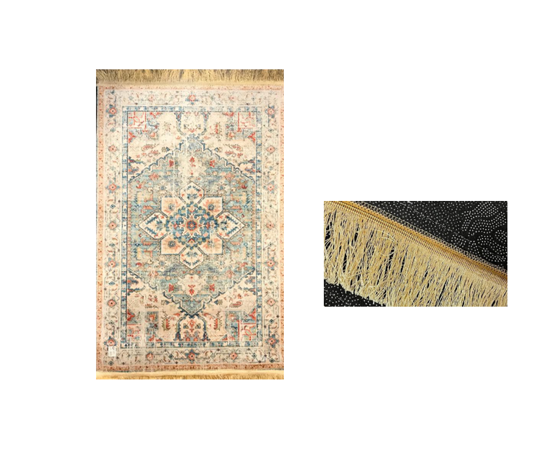 Prayer Mat Rug with Fringe 80 x 120 cm Assorted Colours and Designs 7430