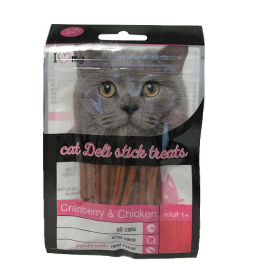 Pet Cat Treats Deli Sticks Cranberry & Chicken 25g 74367